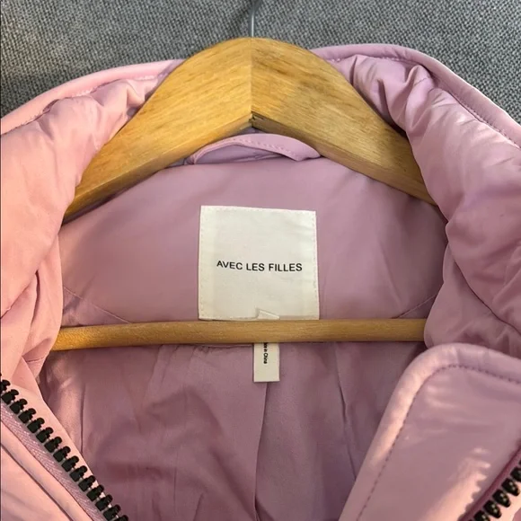 Avec Les Filled Pink Quilted Women's Jacket - Picture 9 of 9